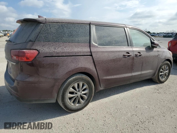 2020 Kia Sedona LX with VIN KNDMB5C16L6625338, listed as a Copart auction lot 68934524 with Not Provided miles and Salvage Title. Bid and sale history available at DreamBid. Image 3.