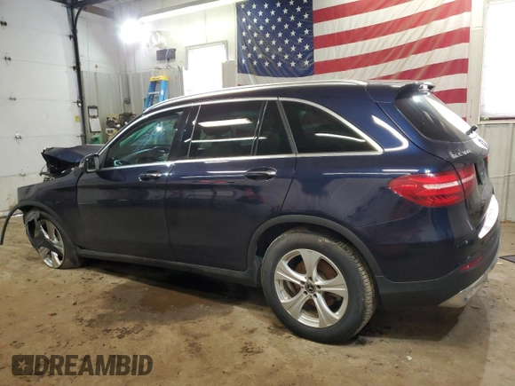 2017 Mercedes-Benz GLC with VIN WDC0G4KB9HF255444, listed as a Copart auction lot 47742395 with 0 mi miles and Salvage Title. Bid and sale history available at carsss.com. Image 2.