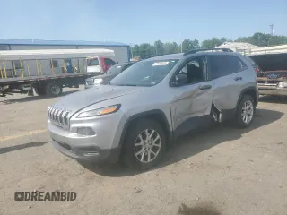 2016 Jeep Cherokee Sport with VIN 1C4PJMAB7GW203347, listed as a Copart auction lot 62055885 with 87,083 mi miles and Salvage title. Bid and sale history available at DreamBid. Image 1.