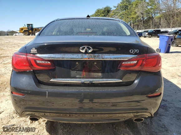 2017 Infiniti Q70 Hybrid with VIN JN1EY1AP3HM790014, listed as a Copart auction lot 46401015 with 52,174 mi miles and Salvage Title. Bid and sale history available at carsss.com. Image 6.