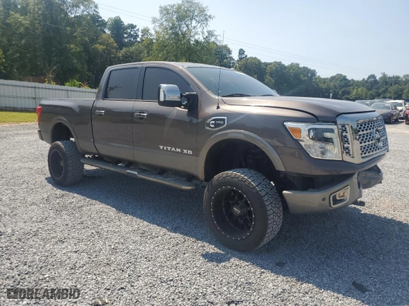 2018 Nissan Titan XD Platinum Reserve with VIN 1N6BA1F4XJN540897, listed as a Copart auction lot 68267334 with 109999 miles and Salvage Title. Bid and sale history available at carsss.com. Image 4.