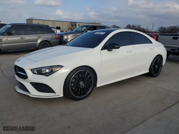 2020 Mercedes-Benz CLA with VIN WDD5J4HB5LN079419, listed as a Copart auction lot 43864615 with 74,964 mi miles and Salvage Title. Bid and sale history available at carsss.com. Image 1.
