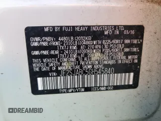 2016 Subaru Forester 2.5i z VIN JF2SJABC5GH545840, wystawiony jako Copart lot #48722505 z przebiegiem 98 840 mil mil oraz Szkoda całkowita • Salvage title. Historia ofert i sprzedaży dostępna na DreamBid. Obrazek 14.