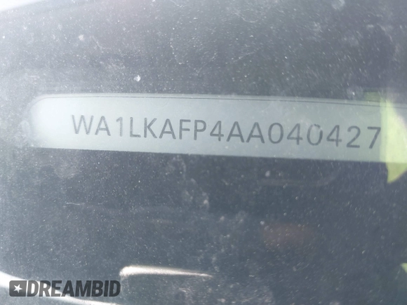 2010 Audi Q5 Premium Plus with VIN WA1LKAFP4AA040427, listed as a IAAI auction lot 41903078 with 199,409 mi miles and . Bid and sale history available at DreamBid. Image 9.