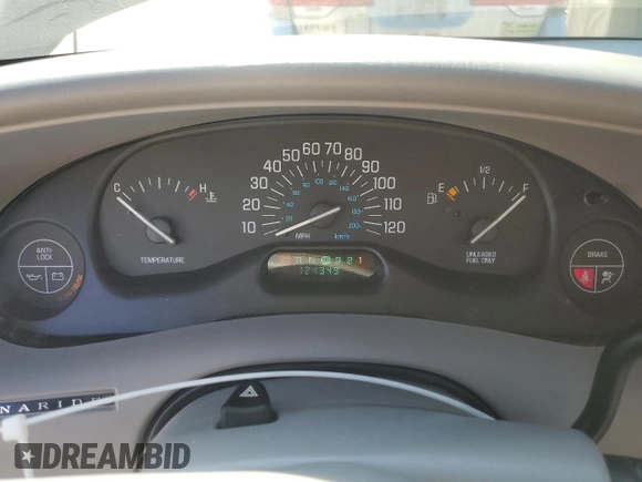 1998 Buick Century Limited with VIN 2G4WY52M7W1467411, listed as a Copart auction lot 47839065 with 124,349 mi miles and Salvage Title. Bid and sale history available at carsss.com. Image 9.