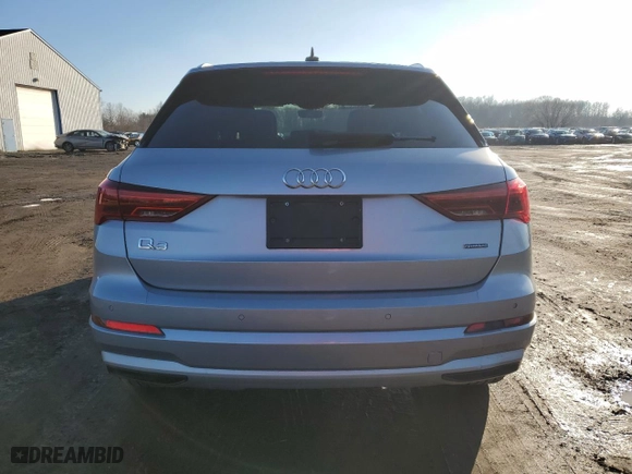 2020 Audi Q3 Premium Plus with VIN WA1BECF36L1104966, listed as a Copart auction lot 87072574 with 30,949 mi miles and Salvage Title. Bid and sale history available at carsss.com. Image 6.