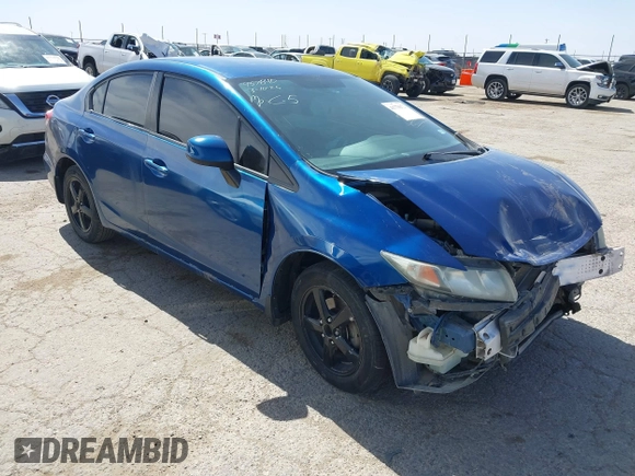 2013 Honda Civic LX with VIN 19XFB2F54DE019084, listed as a IAAI auction lot 41778172 with 93,475 mi miles and . Bid and sale history available at DreamBid. Image 1.