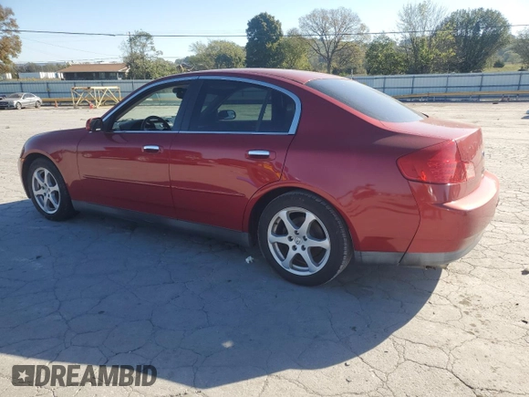 2003 Infiniti G35 w/Leather with VIN JNKCV51E83M017727, listed as a Copart auction lot 74471764 with 91,655 mi miles and Salvage Title. Bid and sale history available at DreamBid. Image 2.