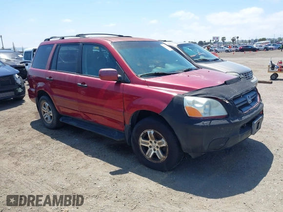 2003 Honda Pilot EX with VIN 2HKYF18423H543534, listed as a IAAI auction lot 42153549 with 363,663 mi miles. Bid and sale history available at carsss.com. Image 1.