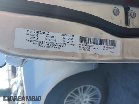 2009 Chrysler 300 LX with VIN 2C3KA43D49H632282, listed as a Copart auction lot 56073165 with 167,346 mi miles and Clean title. Bid and sale history available at DreamBid. Image 12.