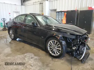 2018 Infiniti Q50 Luxe with VIN JN1CV7AR9JM280079, listed as a Copart auction lot 47115965 with 68,241 mi miles and Clean Title. Bid and sale history available at DreamBid. Image 4.