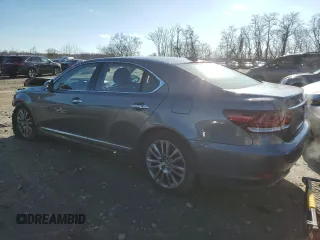 2015 Lexus LS 460 L with VIN JTHGL1EFXF5055493, listed as a Copart auction lot 86601044 with 130,849 mi miles and Salvage title. Bid and sale history available at DreamBid. Image 2.