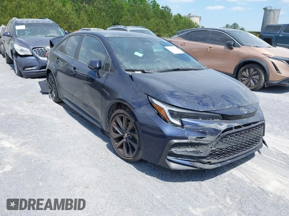 2023 Toyota Corolla SE with VIN 5YFS4MCE0PP141386, listed as a IAAI auction lot 40439078 with 25,000 mi miles and . Bid and sale history available at DreamBid. Image 1.