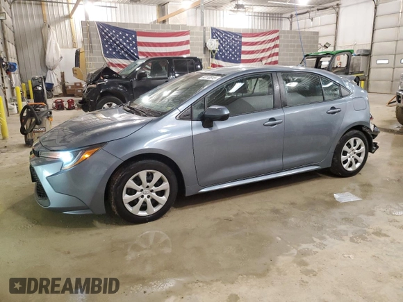 2022 Toyota Corolla LE with VIN 5YFEPMAE0NP271706, listed as a Copart auction lot 44110815 with 77,642 mi miles and Salvage Title. Bid and sale history available at carsss.com. Image 1.