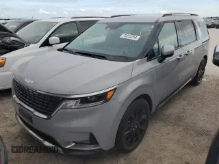2024 Kia Carnival SX Prestige with VIN KNDNE5H38R6347038, listed as a Copart auction lot 75315254 with 5,021 mi miles and Non Repairable. Bid and sale history available at carsss.com. Image 1.
