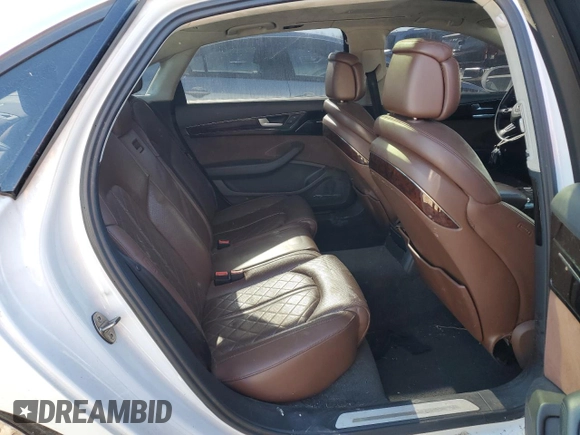 2014 Audi A8 4.0T with VIN WAUR2AFD9EN004542, listed as a Copart auction lot 88472135 with 75,909 mi miles and Salvage Title. Bid and sale history available at DreamBid. Image 10.