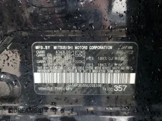 2022 Mitsubishi Outlander ES with VIN JA4ARUAU5NU008396, listed as a Copart auction lot 48394925 with 59,230 mi miles and Salvage title. Bid and sale history available at DreamBid. Image 14.