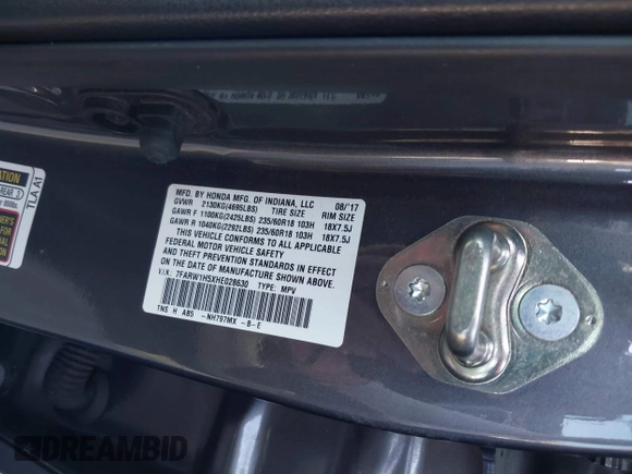 2017 Honda CR-V EX with VIN 7FARW1H5XHE028630, listed as a IAAI auction lot 41967002 with 73,688 mi miles. Bid and sale history available at carsss.com. Image 9.