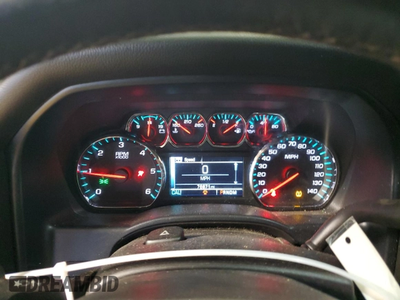 2016 Chevrolet Silverado 1500 LT with VIN 1GCVKREC5GZ406529, listed as a Copart auction lot 45489445 with 76,871 mi miles and Salvage Title. Bid and sale history available at DreamBid. Image 9.
