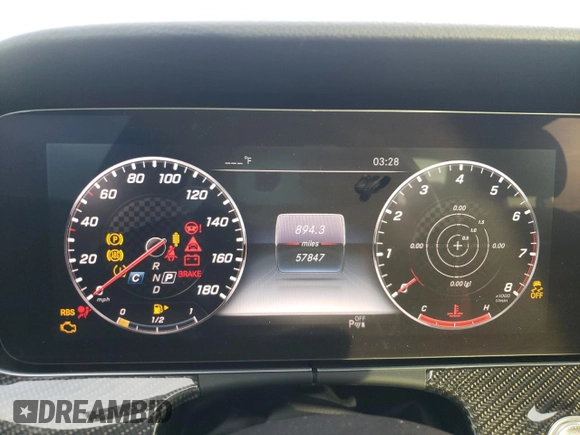 2019 Mercedes-Benz E-Class AMG E 53 with VIN WDDZF6BB1KA650949, listed as a Copart auction lot 86445484 with 57,847 mi miles and Salvage Title. Bid and sale history available at carsss.com. Image 9.