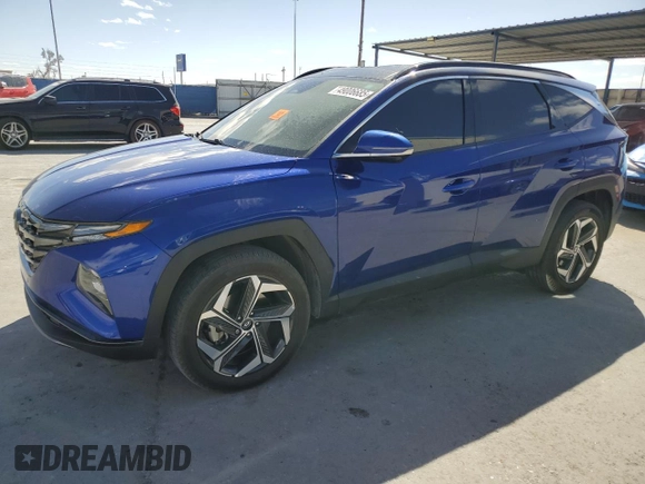 2023 Hyundai Tucson Limited with VIN 5NMJECAE4PH225971, listed as a Copart auction lot 49006685 with 36,938 mi miles and Salvage title. Bid and sale history available at DreamBid. Image 1.