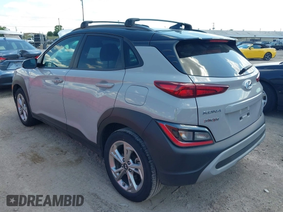 2023 Hyundai Kona SEL with VIN KM8K6CAB4PU008576, listed as a IAAI auction lot 42238107 with 40,248 mi miles and . Bid and sale history available at DreamBid. Image 3.