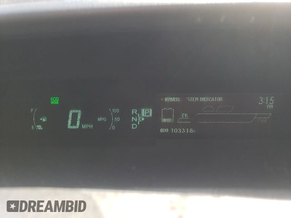 2014 Toyota Prius Four with VIN JTDKN3DU2E1750624, listed as a Copart auction lot 55048815 with 103,318 mi miles and Salvage Title. Bid and sale history available at DreamBid. Image 9.