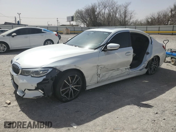 2019 BMW 3 Series 330i with VIN WBA5R1C50KAK07877, listed as a Copart auction lot 49042465 with 60,689 mi miles and Salvage Title. Bid and sale history available at carsss.com. Image 1.
