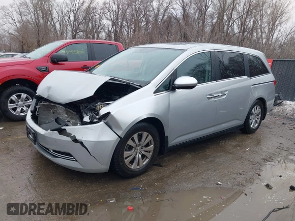 2015 Honda Odyssey EX-L with VIN 5FNRL5H63FB049952, listed as a IAAI auction lot 41467506 with 84,173 mi miles and . Bid and sale history available at carsss.com. Image 2.
