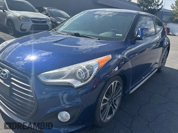 2016 Hyundai Veloster Turbo with VIN KMHTC6AE8GU260274, listed as a Copart auction lot 66046955 with 112,582 mi miles and Salvage title. Bid and sale history available at DreamBid. Image 2.