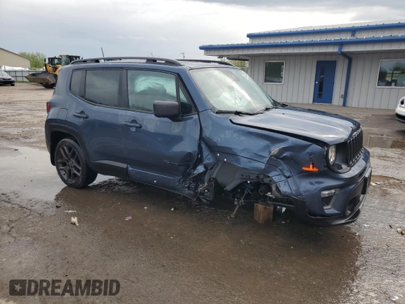 2021 Jeep Renegade Latitude with VIN ZACNJDBB6MPN30754, listed as a Copart auction lot 57025535 with 16,133 mi miles and Salvage title. Bid and sale history available at DreamBid. Image 4.