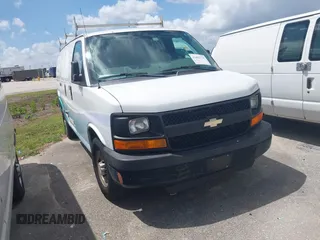 2014 Chevrolet Express Cargo with VIN 1GCWGFCA6E1139404, listed as a IAAI auction lot 42402739 with 142,296 mi miles and . Bid and sale history available at DreamBid. Image 1.