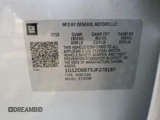 2018 Chevrolet Malibu LT with VIN 1G1ZD5ST5JF278187, listed as a Copart auction lot 50649355 with 83,735 mi miles and Salvage Title. Bid and sale history available at carsss.com. Image 15.