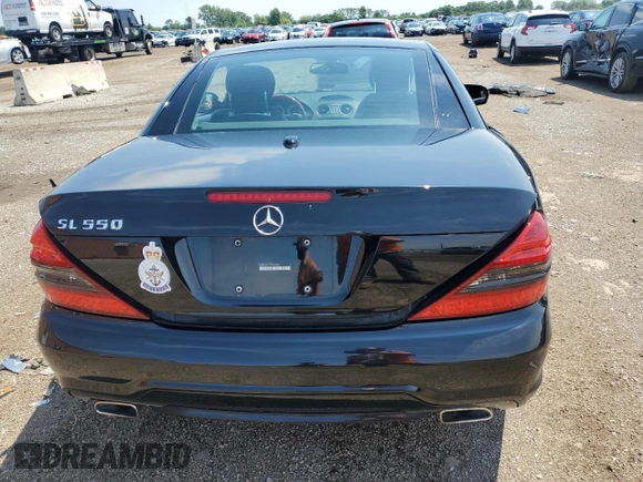 2009 Mercedes-Benz SL 550 with VIN WDBSK71F79F146967, listed as a Copart auction lot 62679494 with 57,412 mi miles and Salvage title. Bid and sale history available at DreamBid. Image 6.