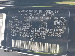 2023 Kia Sorento EX z VIN KNDRHDLG4P5193721, wystawiony jako IAAI lot #41545430 z przebiegiem 58 887 mil mil oraz . Historia ofert i sprzedaży dostępna na DreamBid. Obrazek 9.