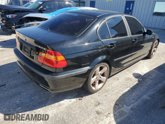 2004 BMW 3 Series 325i with VIN WBAET37424NJ42802, listed as a Copart auction lot 88778135 with 117,722 mi miles and Salvage Title. Bid and sale history available at carsss.com. Image 3.