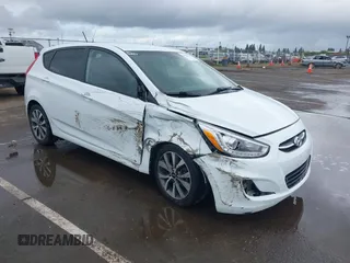 2016 Hyundai Accent Sport with VIN KMHCU5AE4GU249974, listed as a IAAI auction lot 41916351 with 127,692 mi miles. Bid and sale history available at carsss.com. Image 1.