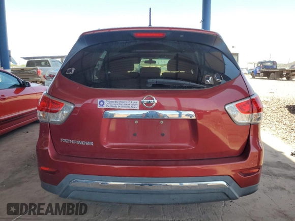 2016 Nissan Pathfinder S with VIN 5N1AR2MNXGC660725, listed as a Copart auction lot 61164915 with 125,134 mi miles and Salvage title. Bid and sale history available at DreamBid. Image 6.