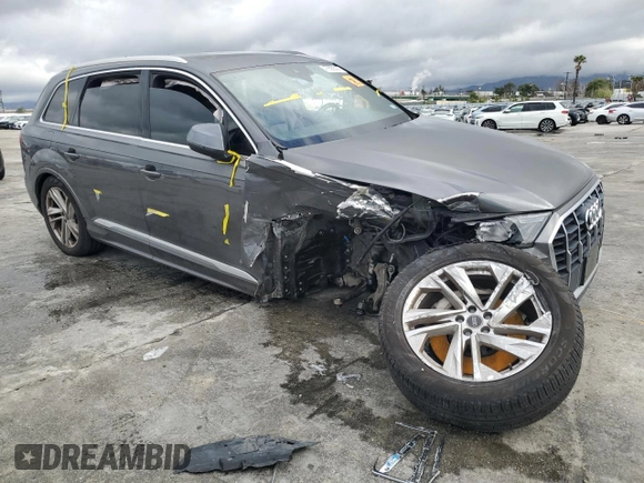 2021 Audi Q7 Premium Plus with VIN WA1LJAF78MD016265, listed as a Copart auction lot 47892535 with Not provided miles and Salvage title. Bid and sale history available at DreamBid. Image 4.