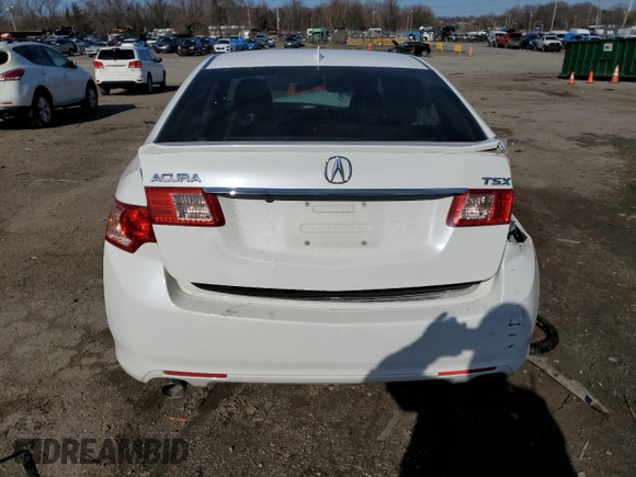 2012 Acura TSX Tech Pkg with VIN JH4CU2F66CC021056, listed as a Copart auction lot 48221775 with 0 mi miles and Salvage Title. Bid and sale history available at carsss.com. Image 6.