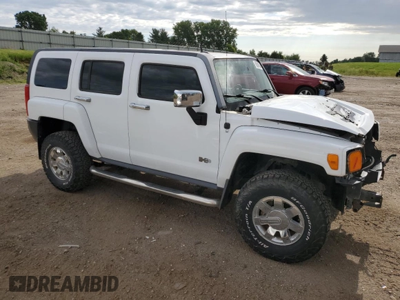 2008 Hummer H3 SUV with VIN 5GTEN13E088176685, listed as a Copart auction lot 58247064 with 186,426 mi miles and Salvage Title. Bid and sale history available at carsss.com. Image 4.
