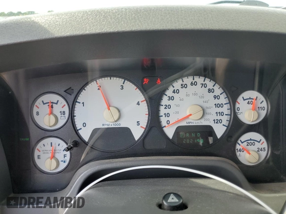 2007 Dodge Ram 2500 SLT with VIN 3D7KS28A57G786627, listed as a Copart auction lot 65115804 with 282,198 mi miles and Salvage Title. Bid and sale history available at carsss.com. Image 9.