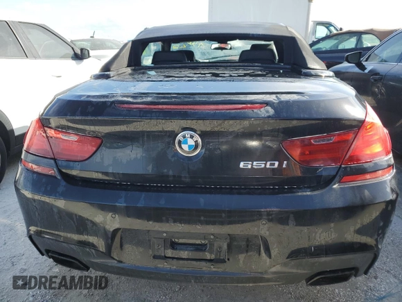 2018 BMW 6 Series 650i with VIN WBA6F5C58JD997138, listed as a Copart auction lot 73667044 with 0 mi miles and Non Repairable. Bid and sale history available at carsss.com. Image 6.