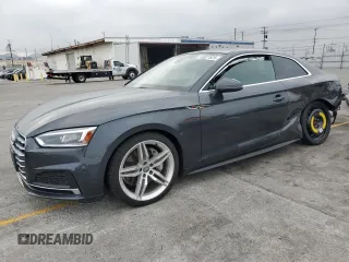 2019 Audi A5 Premium Plus z VIN WAUTNAF54KA048215, wystawiony jako Copart lot #55827825 z przebiegiem 58 390 mil mil oraz Szkoda całkowita • Salvage title. Historia ofert i sprzedaży dostępna na DreamBid. Obrazek 1.