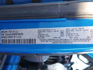 2021 Jeep Wrangler Rubicon with VIN 1C4HJXCG9MW794033, listed as a Copart auction lot 82809014 with 30,590 mi miles and Salvage title. Bid and sale history available at DreamBid. Image 13.
