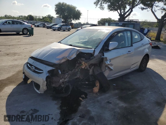 2016 Hyundai Accent SE with VIN KMHCT4AE0GU979779, listed as a Copart auction lot 53975835 with 104,996 mi miles and Salvage Title. Bid and sale history available at carsss.com. Image 1.