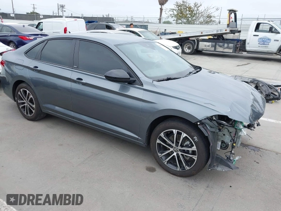 2024 Volkswagen Jetta Sport with VIN 3VWBM7BU6RM034053, listed as a IAAI auction lot 42425732 with 12,254 mi miles and . Bid and sale history available at DreamBid. Image 1.