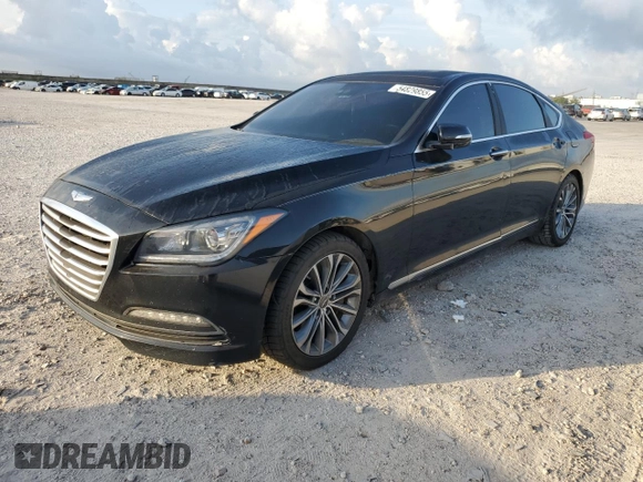 2016 Hyundai Genesis 3.8L with VIN KMHGN4JE2GU115151, listed as a Copart auction lot 54829855 with 170,091 mi miles and Salvage Title. Bid and sale history available at DreamBid. Image 1.