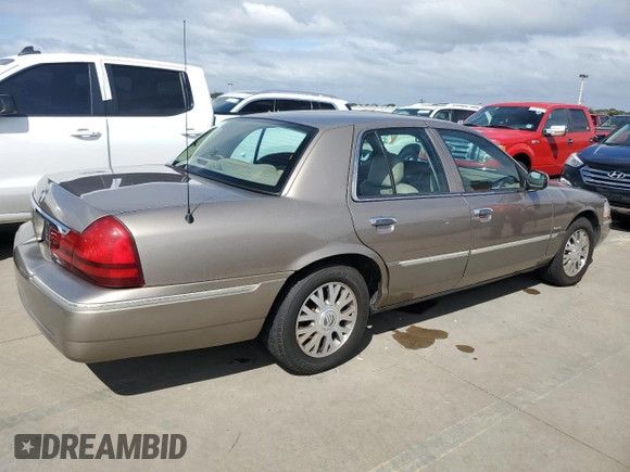 2005 Mercury Grand Marquis LS Premium with VIN 2MHHM75W95X631224, listed as a Copart auction lot 75134304 with 0 mi miles and Salvage Title. Bid and sale history available at carsss.com. Image 3.