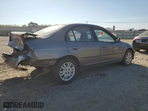 2004 Honda Civic LX with VIN 2HGES15534H627448, listed as a Copart auction lot 50652585 with 209,876 mi miles and Clean Title. Bid and sale history available at carsss.com. Image 3.